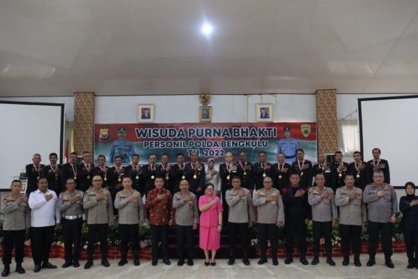 Wujud Penghargaan Polda Bengkulu Gelar Wisuda Purna Bhakti Pegawai